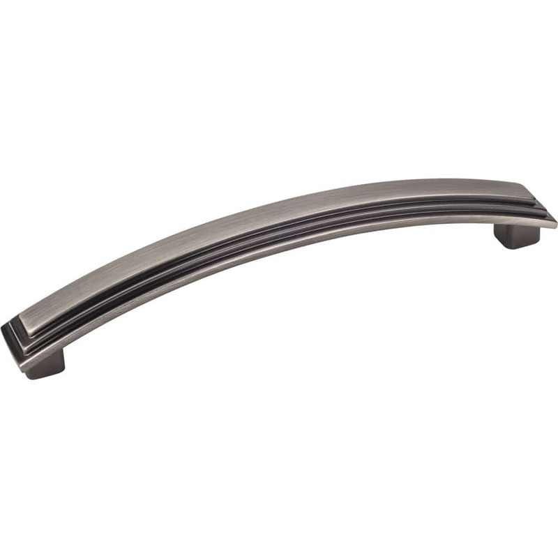 Calloway Squared Stepped Pull, 128 mm C/C, Brushed Pewter